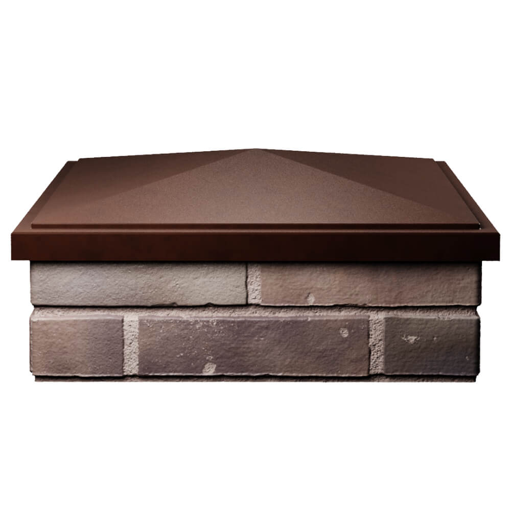 Колпак Zking БонаМоно Коричневый на столб 2х2 кирпича (515х515, 530х530мм) Сысерть фото