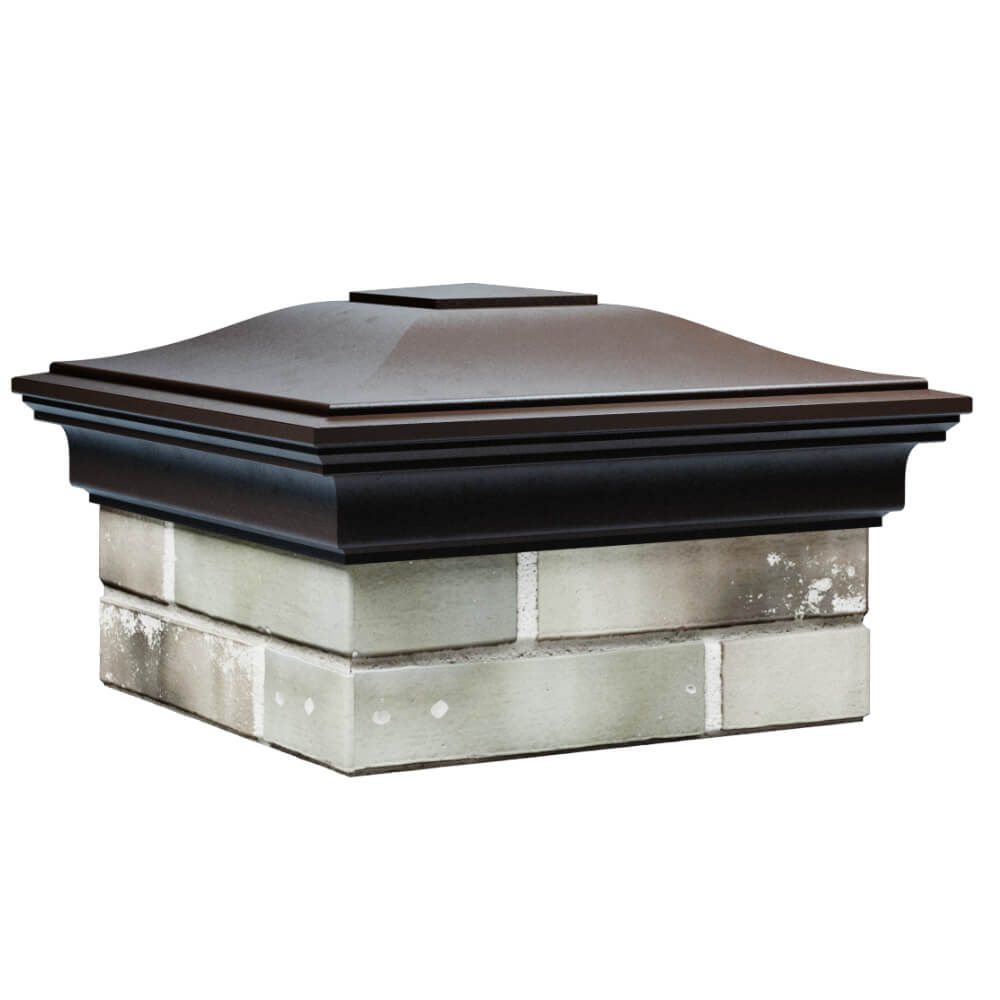 Колпак Zking Монблан Коричневый на столб 1.5х1.5 кирпича (385х385мм) в Сысерти фото