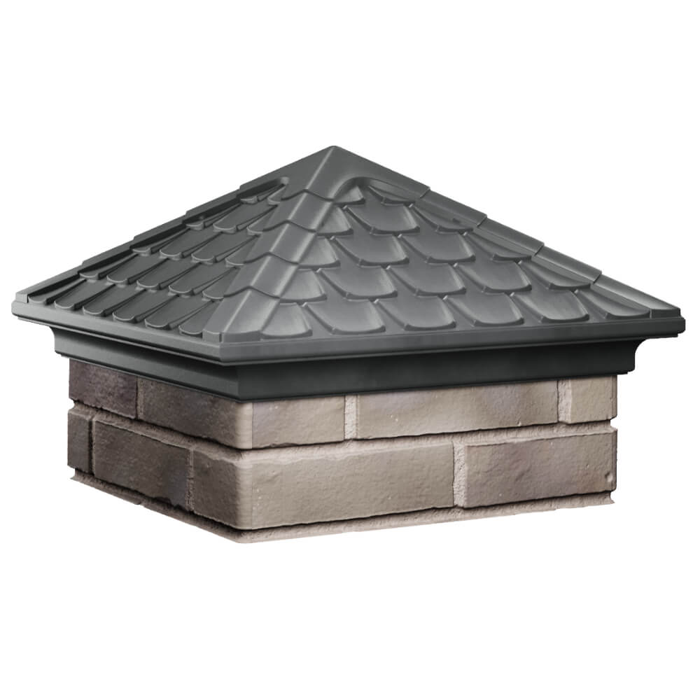 Колпак Zking Эльбрус Серый на столб 1.5х1.5 кирпича (385х385мм) в Сысерти фото