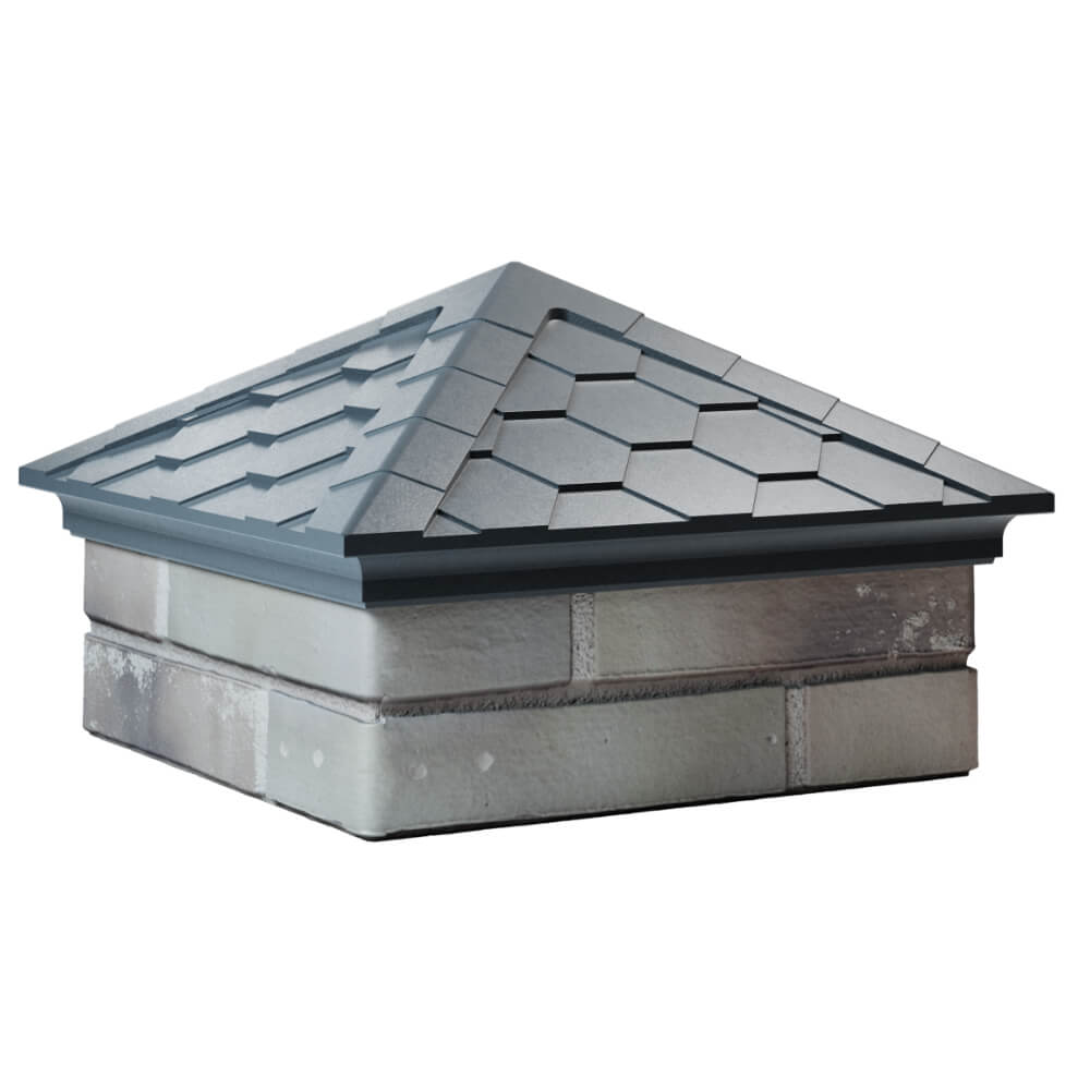 Колпак Zking Эверест Серый на столб 1.5х1.5 кирпича (390х390мм) в Сысерти фото