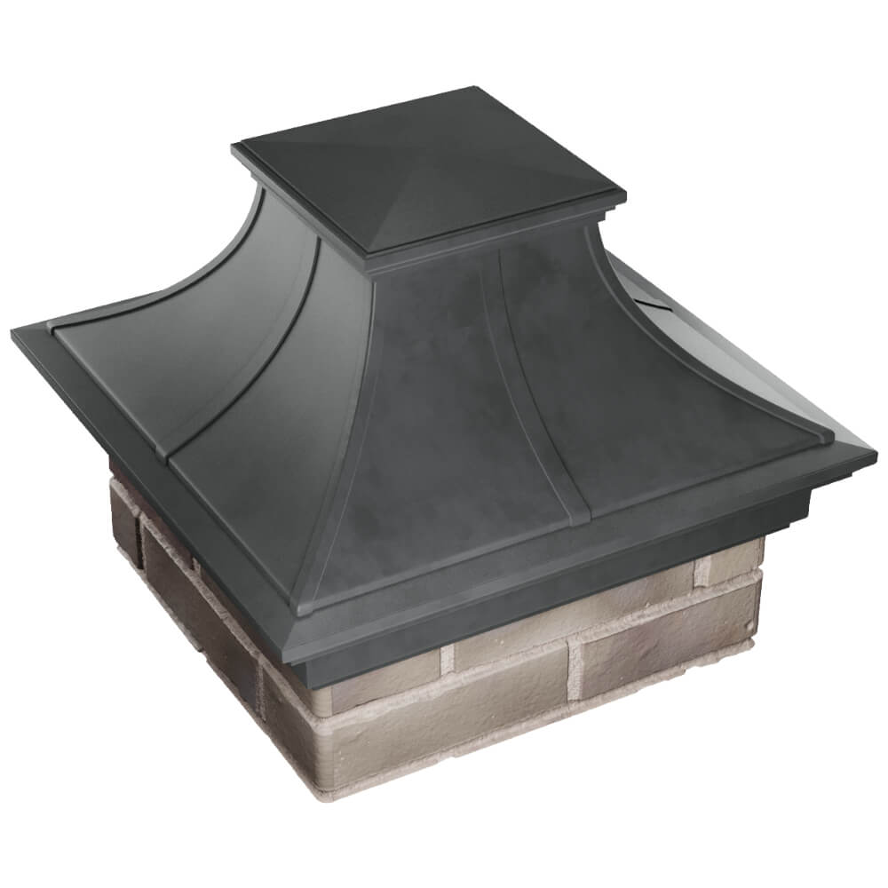 Колпак Zking Монблан Премиум Серый на столб 1.5х1.5 кирпича (385х385мм) в Сысерти фото