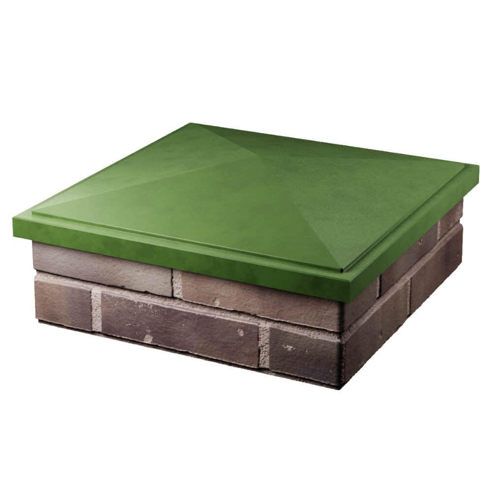 Колпак Zking БонаМоно Зеленый на столб 2х2 кирпича (515х515, 530х530мм) в Сысерти фото