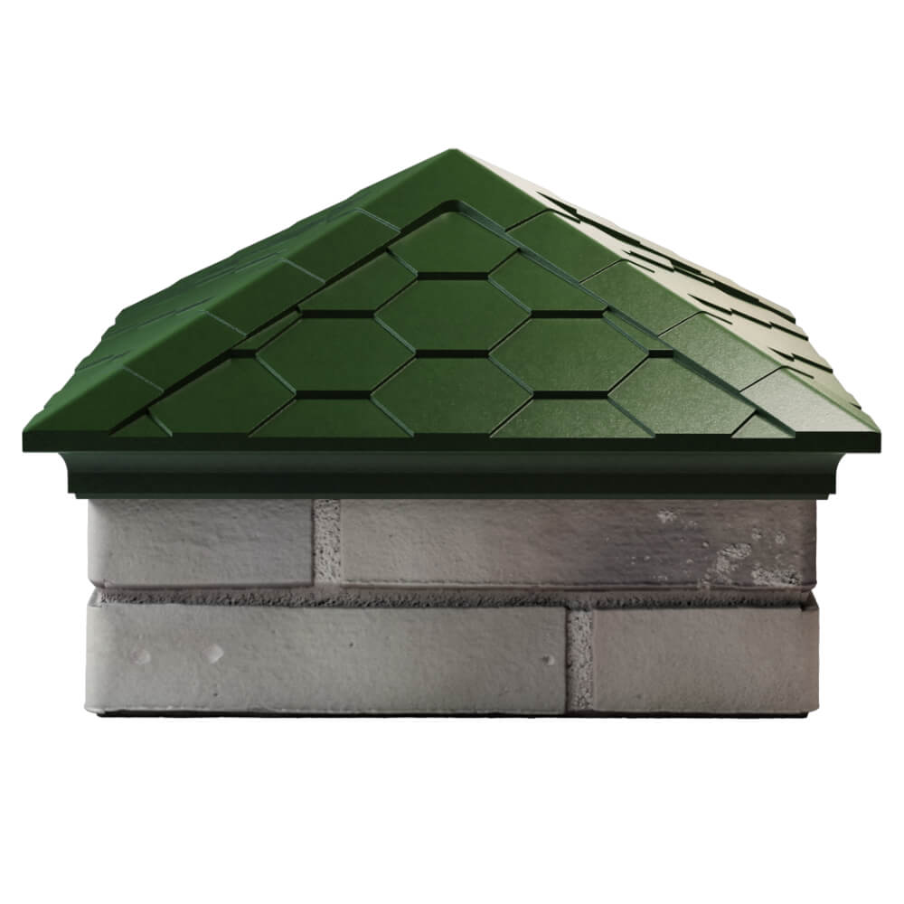 Колпак Zking Эверест Зеленый на столб 1.5х1.5 кирпича (390х390мм) Сысерть фото