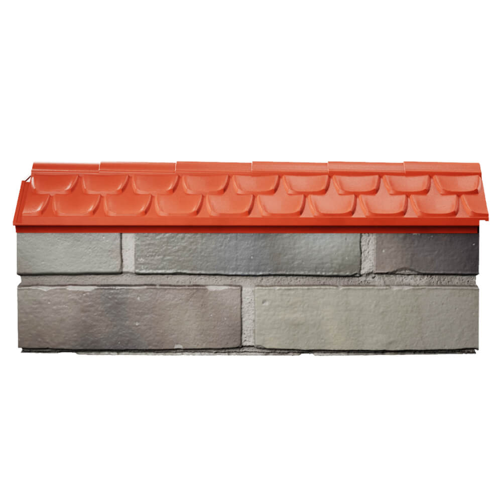 Парапет Zking Эльбрус Красный с посадкой на 0.5 кирпича (130мм) в Сысерти фото