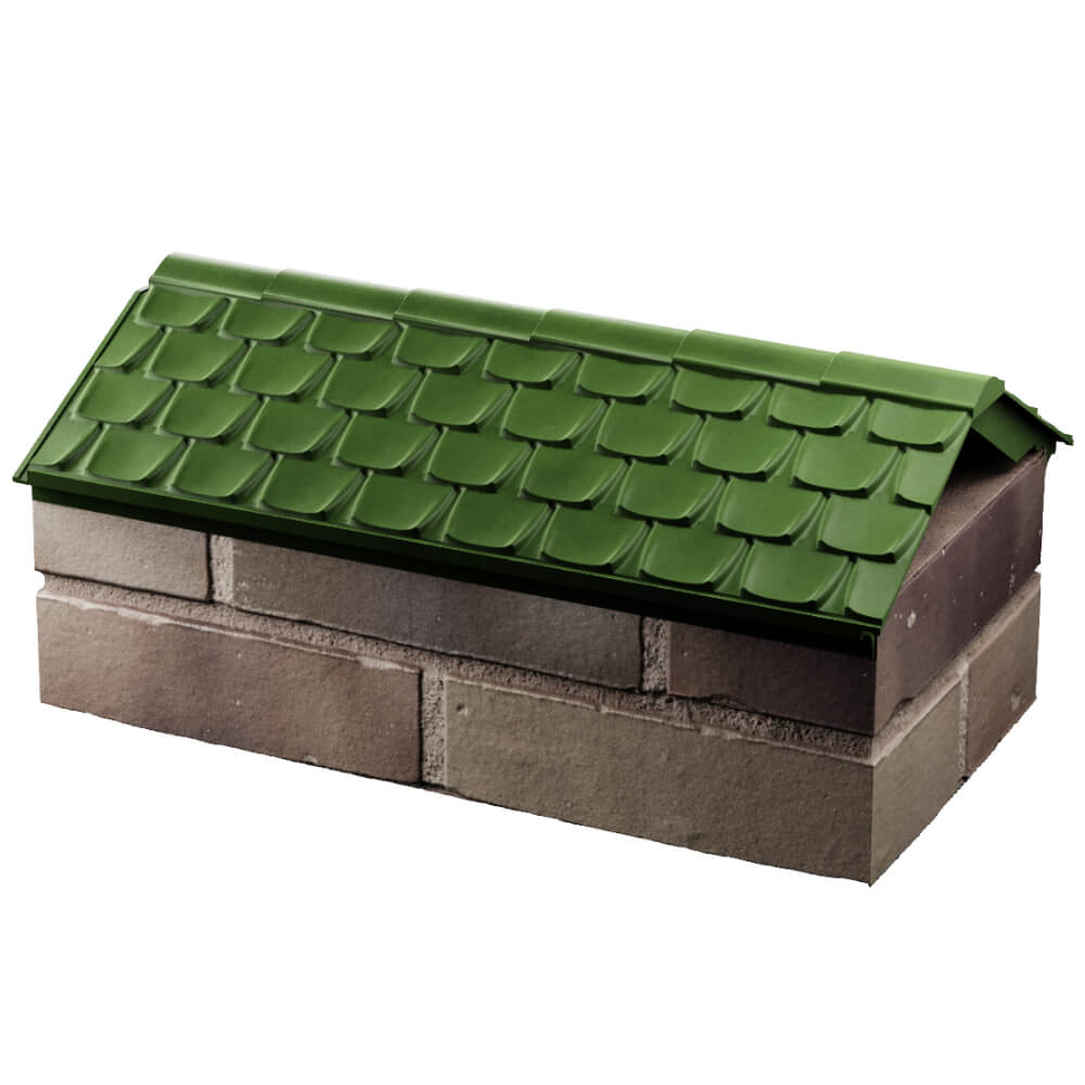 Парапет Zking Эльбрус Зеленый с посадкой на 1 кирпич (255мм) в Сысерти фото